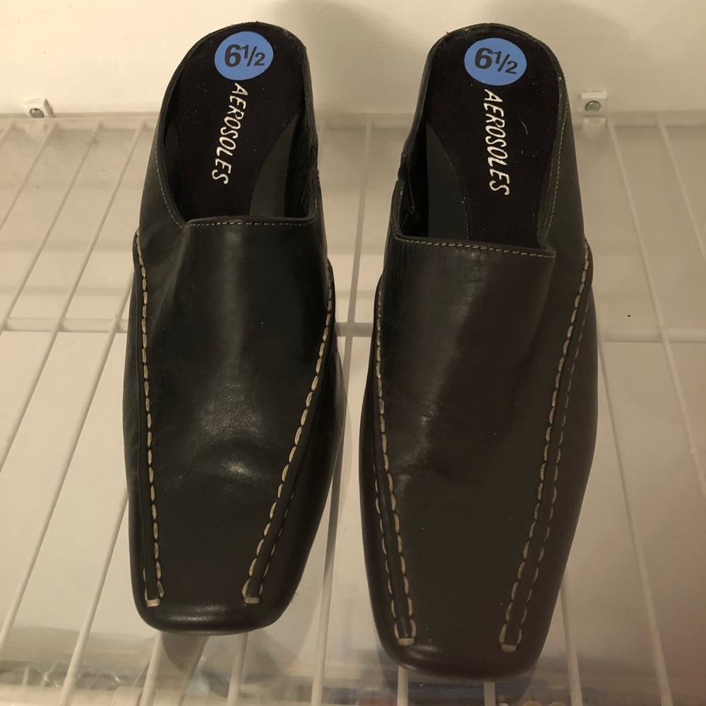 Aerosols Black Mules. Size 6.5